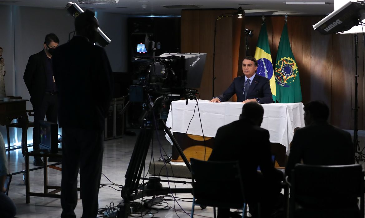 (Brasília - DF, 16/09/2020) Gravação de discurso para a 75ª Assembleia Geral da ONU.
Foto: Marcos Corrêa/PR