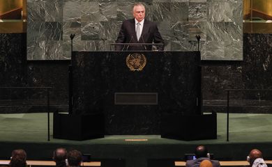 Nova York - EUA -  Presidente Michel Temer faz o discurso de abertura da 72ª Assembleia Geral da Organização das Nações Unidas (ONU) (Beto Barata/PR)