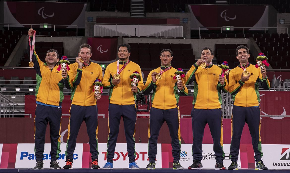 Seleção de goalball levou o inédito ouro na Paralimpíada de Tóquio 2020.