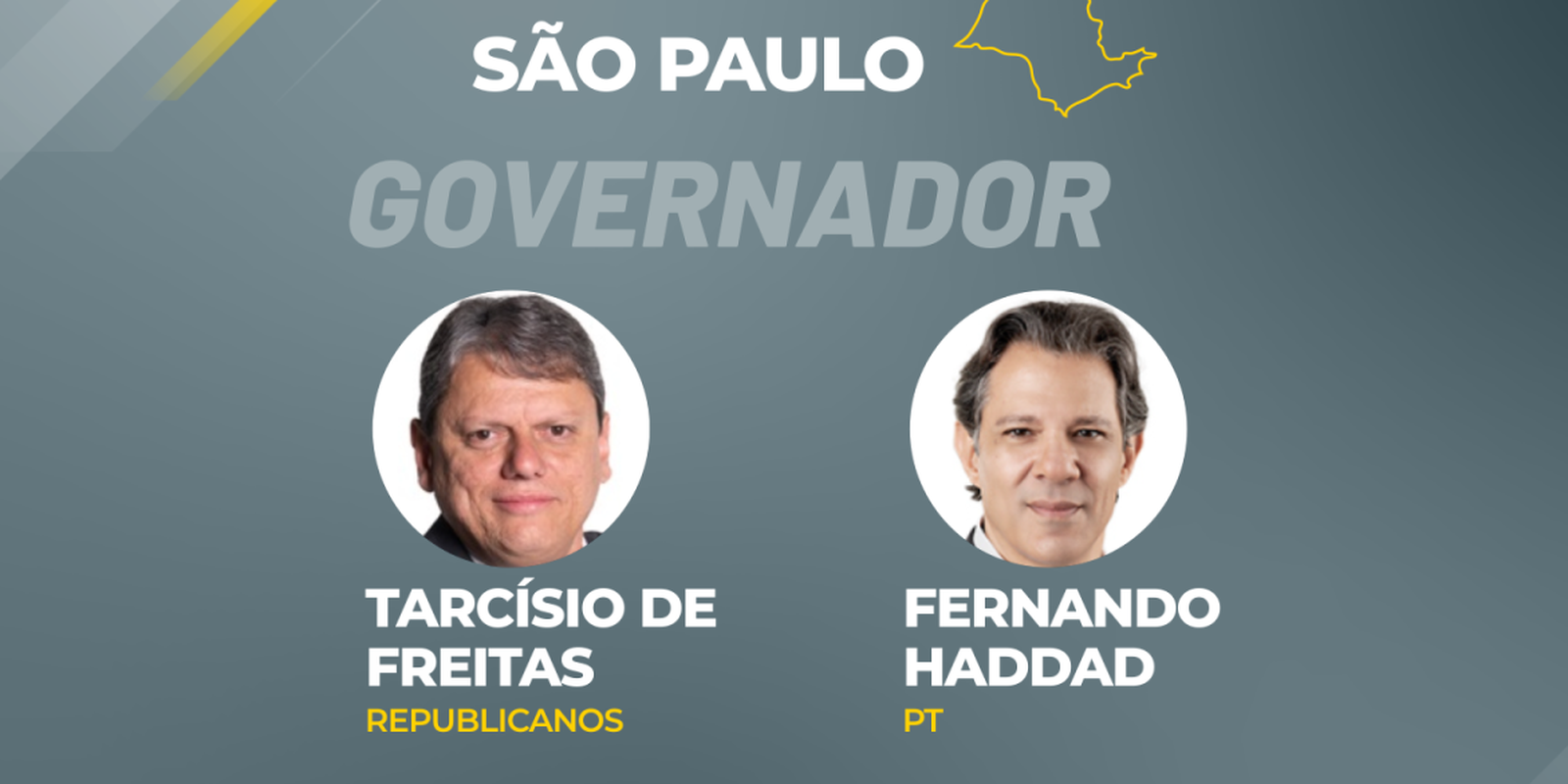 Dans SP, Tarcísio apparaît en premier avec 58% de votes valides