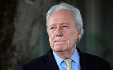 Brazil's Minister of Justice Ricardo Lewandowski, addresses the media after the deadliest police operation in Brazil's history was executed in Rio de Janeiro, in Brasilia, Brazil October 29, 2025. REUTERS/Mateus Bonomi