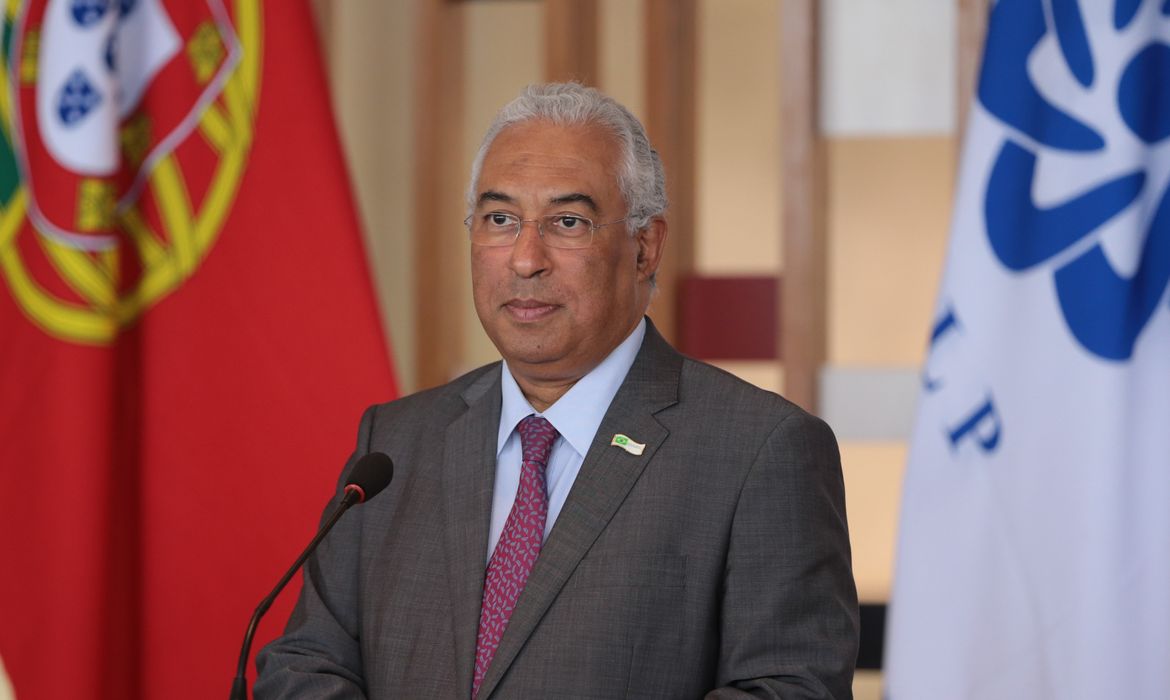 Brasília – Primeiro-ministro de Portugal, Antônio Costa, no encerramento da XI Conferência da CPLP  (José Cruz/Agência Brasil)