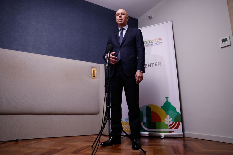 Rio de Janeiro (RJ), 05/07/2025 – O ministro das Finanças da Rússia, Anton Siluanov, fala sobre a 1° Reunião de Ministros de Finanças e Presidentes de Bancos Centrais do Brics, em Copacabana. Foto: Fernando Frazão/Agência Brasil