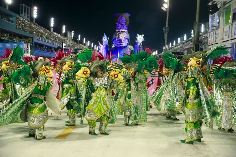 Desfile da Mocidade Indepentente de Padre Miguel, sexto lugar no carnaval do Rio de Janeiro.