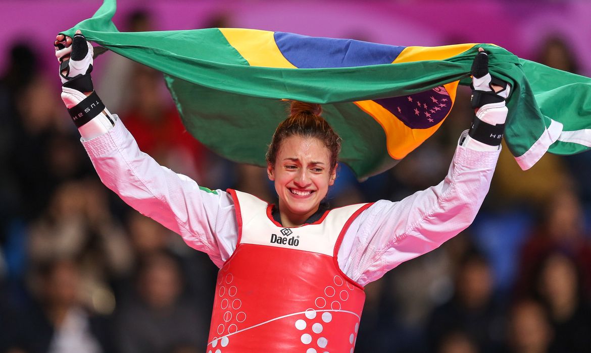 Milena Titoneli (Brasil), medalha de ouro na categoria -67kg do taekwondo nos Jogos Pan-Americanos Lima 2019. Local: Callao, em Lima, Peru. Data: 29.07.2019.