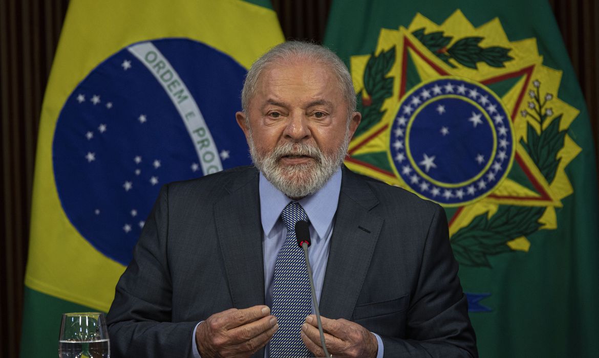 Brasília 14/03/2023 - O presidente Luiz Inácio Lula da silva discursa na reuniāo ministerial para analizar os 100 dias do governo.
Foto: Joédson Alves/ Agência Brasil