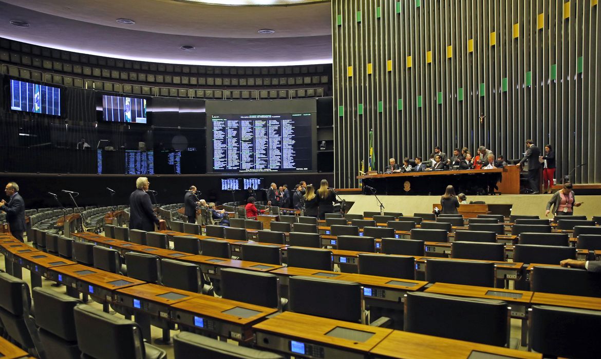Brasília - A segunda secretária da Câmara, deputada Mariana Carvalho, lê no plenário parecer sobre denúncia contra o presidente Michel Temer (Wilson Dias/Agência Brasil)