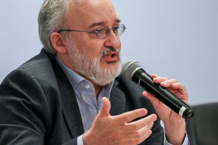 Brasília-DF, 19/07/2023, O presidente da Dataprev, Rodrigo Assumpção, durante entrevista coletiva sobre a modernização tecnológica da folha de pagamentos do INSS, na sede da Dataprev, em Brasília. Foto: José Cruz/Agência Brasil