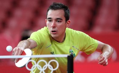 Hugo Calderano avança às quartas de final - Tóquio - tênis de mesa - Olimpíada