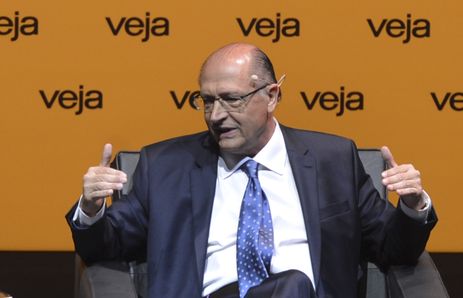 Geraldo Alckmin, candidato à Presidência pelo PSDB, durante sabatina promovida pela revista Veja, em São Paulo.
