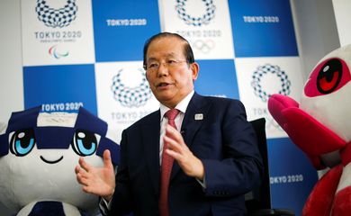 Presidente-executivo do comitê organizador da Olimpíada Tóquio-2020, Toshiro Muto, durante entrevista à Reuters