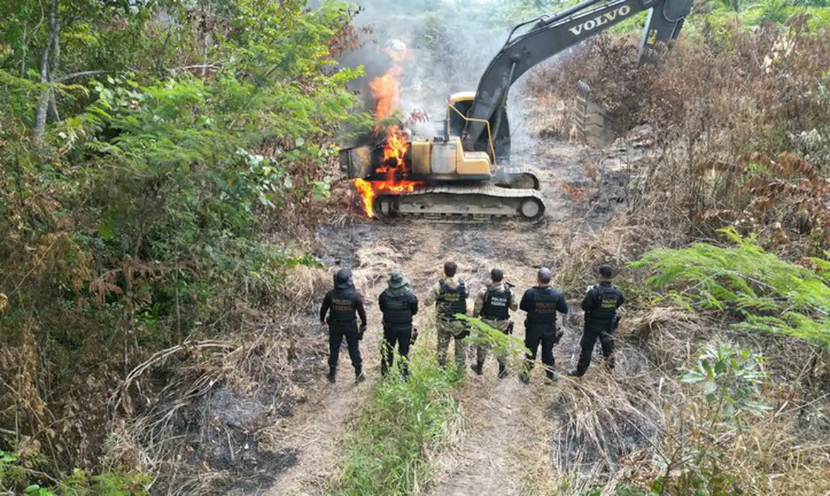 Rio de Janeiro (RJ) 12/05/2024 - Polícia Federal fecha garimpos clandestinos na Terra Indígena Kayapó, no Pará
Foto: Policía Federal/Divulgação