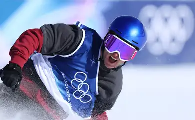 Milano Cortina 2026 Olympics - Freestyle Skiing - Men's Freeski Slopestyle Qualification - Livigno Snow Park, Livigno, Italy - February 07, 2026.
Matej Svancer of Austria reacts after his run of the Men's Freeski Slopestyle REUTERS/Gonzalo Fuentes