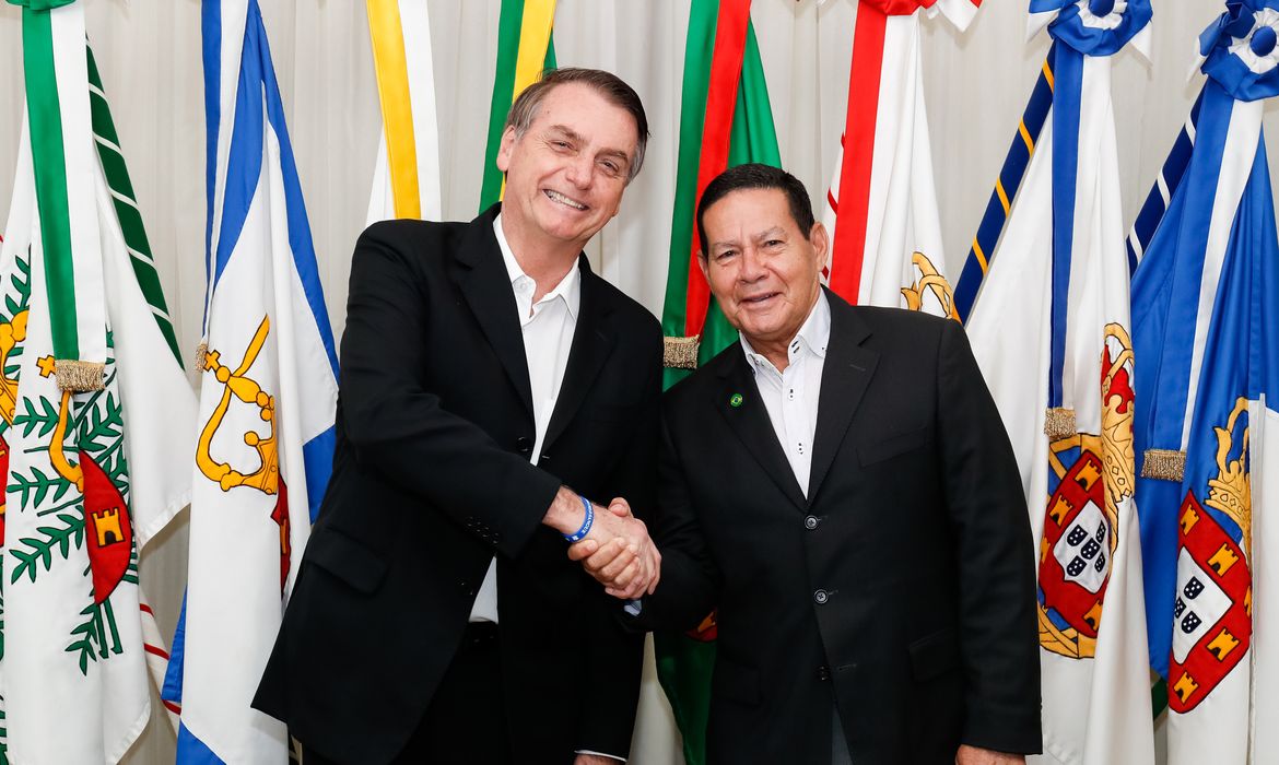 Presidente da República, Jair Bolsonaro durante a Transmissão de cargo para o Vice-Presidente da República, Hamilton Mourão.                                   
Foto: Alan Santos/PR