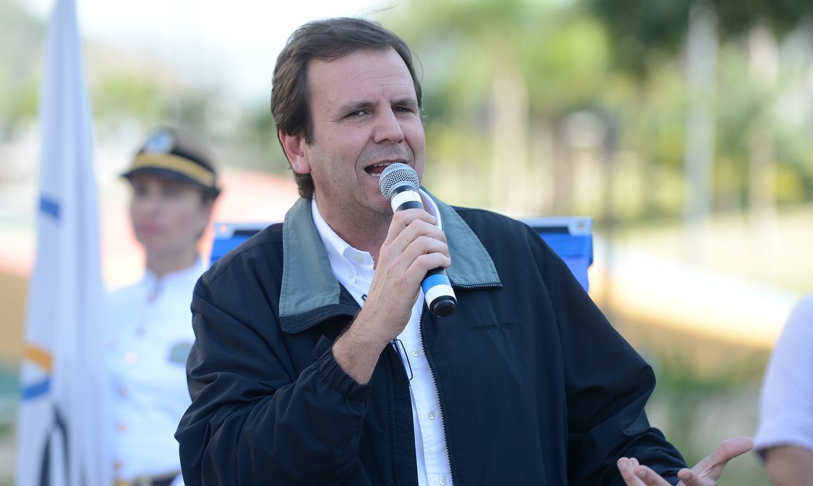 Rio de Janeiro - O prefeito do Rio de Janeiro, Eduardo Paes, faz a entrega da Vila dos Atletas ao Comitê Organizador dos Jogos Olímpicos (Tomaz Silva/Agência Brasil)