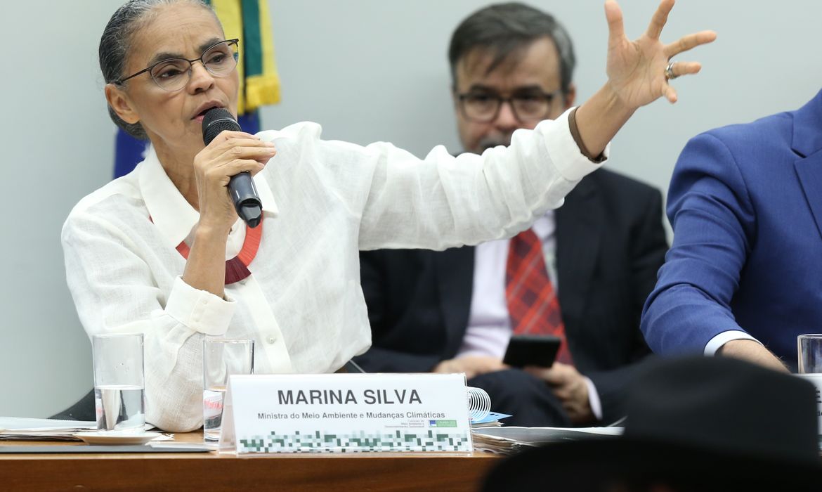 Brasília (DF) 24/05/2023 Ministra do meio ambiente, Marina silva, durante audiência publica na comissão de meio ambiente da Câmara. Foto Lula Marques/ Agência Brasil.