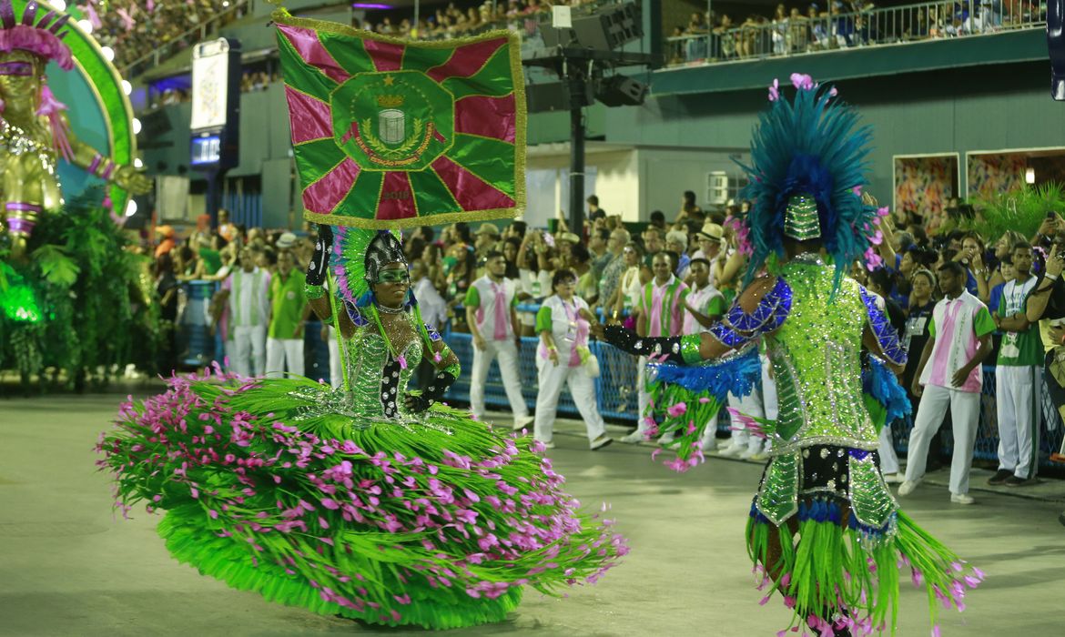 Desfile da Mangueira no Carnaval 2019 no Rio de Janeiro