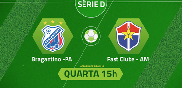 Bragantino (PA) e Fast Clube (AM) jogam pela 3ª rodada da Série D