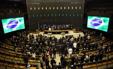 Brasília - Sessão solene no Congresso Nacional de abertura dos trabalhos do ano legislativo de 2018 (Wilson Dias/Agência Brasil)