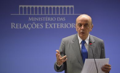 Brasília - Ministro das Relações Exteriores do Brasil, José Serra, fala sobre a vitória de Donald Trump nos Estados Unidos (Marcello Casal Jr/Agência Brasil)