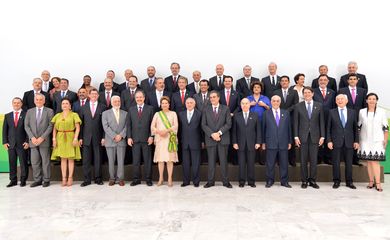 Foto oficial da presidenta Dilma e ministros empossados para o segundo mandato(Wilson Dias/Agência Brasil)