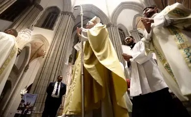 São Paulo (SP) 17/04/2025 - Na semana de Páscoa, Missa da Eucaristia e Lava-pés na Catedral Metropolitana - Catedral da Sé, com o  Cardeal Dom Odilo Scherer. Foto: Paulo Pinto/Agencia Brasil