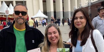 Morgana Kretzmann e Paulo Scott falaram dos mais recentes livros na Feira do Livro de são Paulo