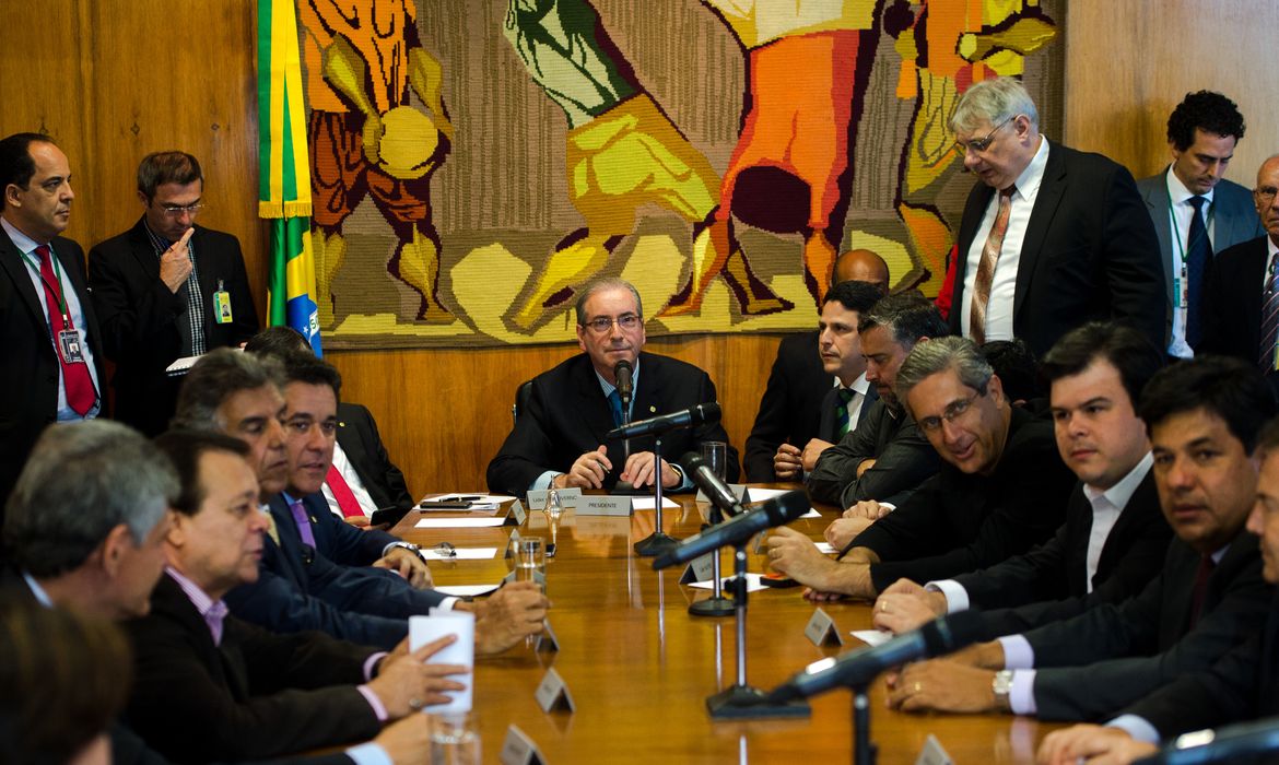 Brasília - Presidente da Câmara dos Deputados, Eduardo Cunha, se reúne com líderes dos partidos na Câmara (Marcelo Camargo/Agência Brasil)