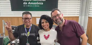 Beto Cruz nos estúdios da Rádio Nacional da Amazônia 