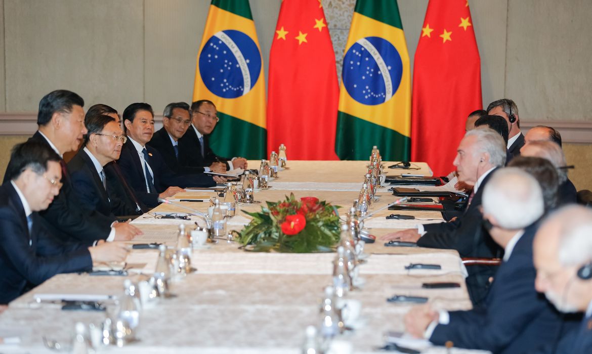 Presidente da República, Michel Temer durante encontro com o Presidente da República Popular da China, Xi Jinping.