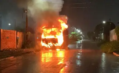 Porto Velho (RO), 14/01/2025 - Ataque a ônibus durante conflito entre polícia militar e o PCC. Foto: PMRO/Divulgação