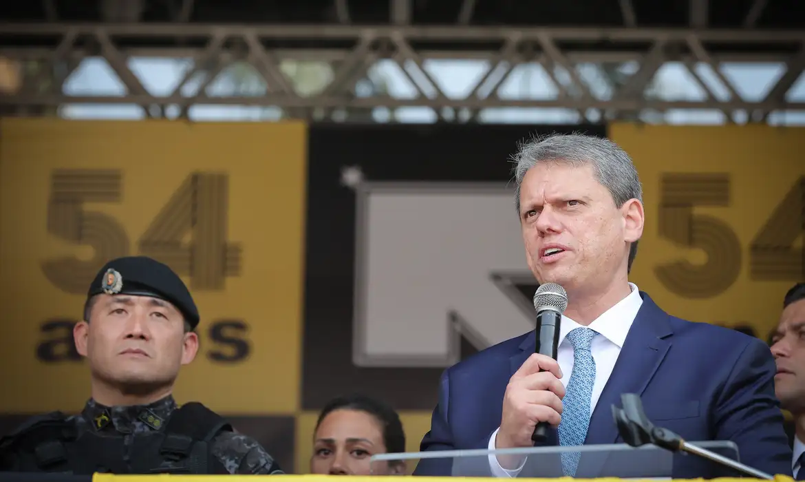 São Paulo (SP), 15/10/2024 - Governador de São Paulo Tarcísio de Freitas participa da solenidade Alusiva ao 54º Aniversário das Rondas Ostensivas 
