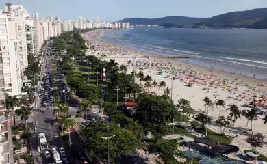 Santos (SP), 04/01/2025 - Praia da Baixada Santista. Foto: Marcelo Martins/Prefeitura de Santos