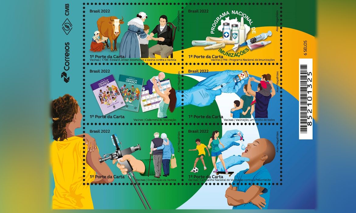 Fiocruz, Correios lançam selos postais de incentivo à vacinação