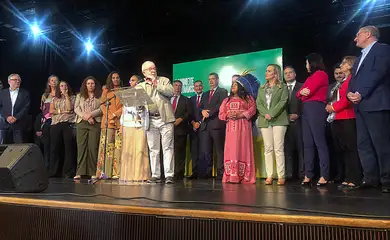 Presidente eleito Luiz Inácio Lula da Silva faz pronunciamento em Brasília