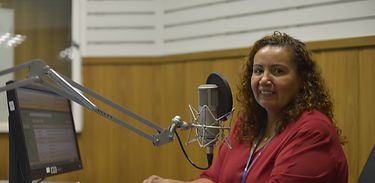 A produtora e apresentadora, Artemisa Azevedo 