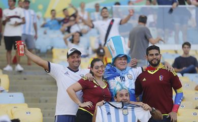Argentina e Venezuela disputam quartas de final da Copa América Brasil 2019 no Maracanã, Rio de Janeiro.