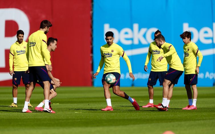 Twitter/FC Barcelona /Direitos reservados Treino Barcelona_Futebol