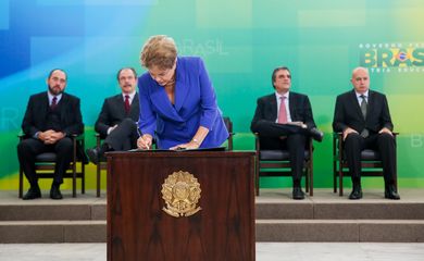 Presidenta Dilma Rousseff durante cerimônia de lançamento do Pacote Anticorrupção (Roberto Stuckert Filho/PR)
