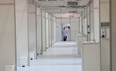 Hospital de campanha para tratamento de covid-19 do Complexo Esportivo do Ibirapuera