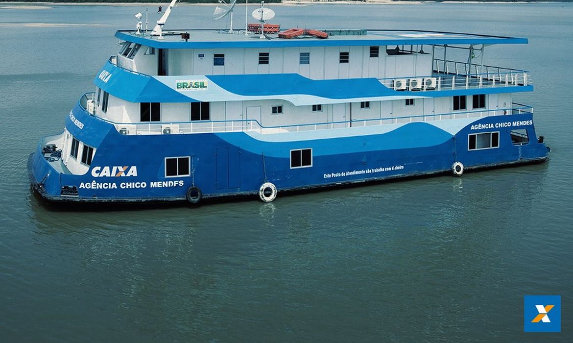 O Auxílio Emergencial também será pago nas agências-barco da Caixa, Chico Mendes e Ilha do Marajó