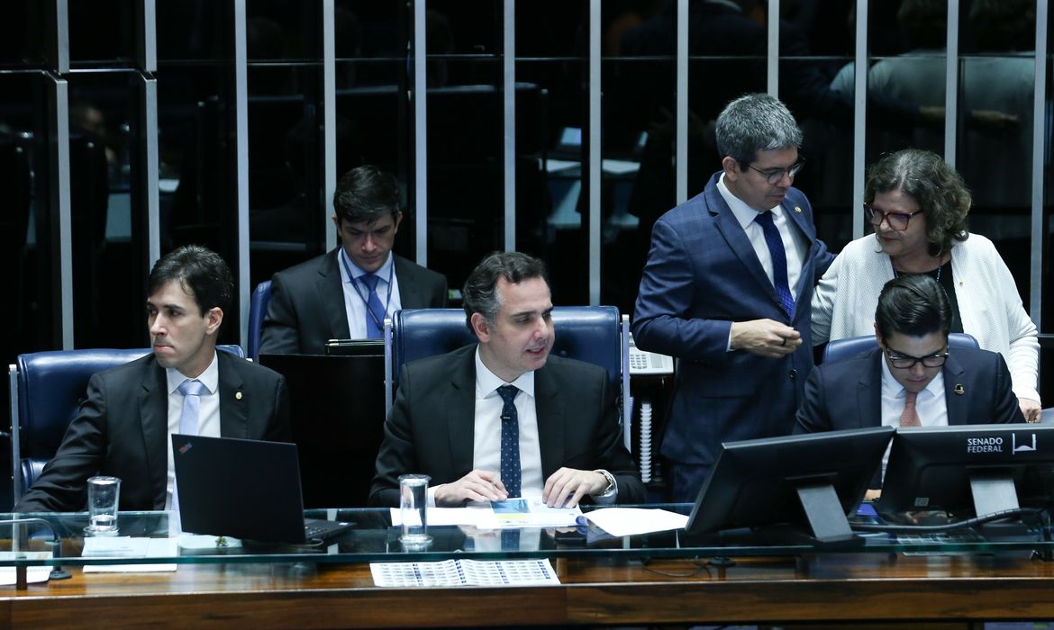 Brasília (DF) 12/07/2023  Senador Rodrigo Pacheco durante Sessão do Senado que votou MPs e Projetos de lei. Foto Lula Marques/ Agência Brasil.