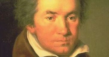 Compositor alemão Ludwig van Beethoven em pintura de 1815