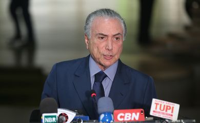 Brasília - Presidente Michel Temer fala à imprensa após reunião sobre segurança pública no Palácio do Itamaraty (Valter Campanato/Agência Brasil)