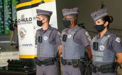 Coletiva de Imprensa para apresentar novos equipamentos da Polícia do Estado de São Paulo.