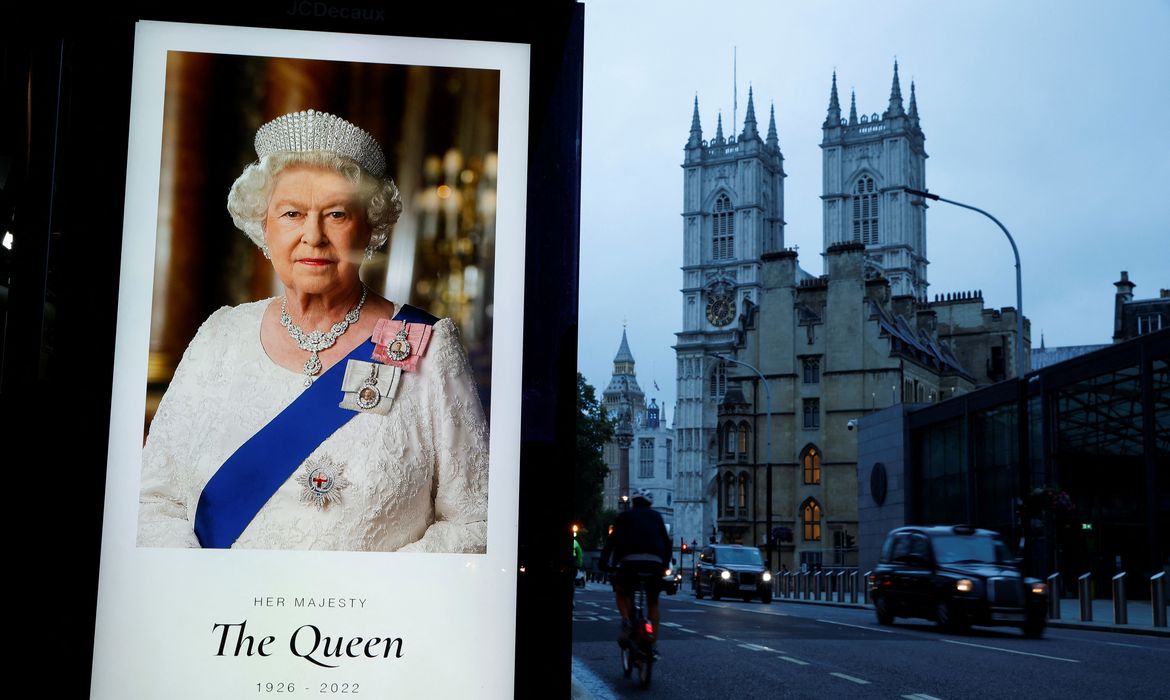 Retrato da rainha Elizabeth em Londres
