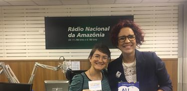 Juliana Maya e Viviane Guimarães, após entrevista ao Tarde Nacional