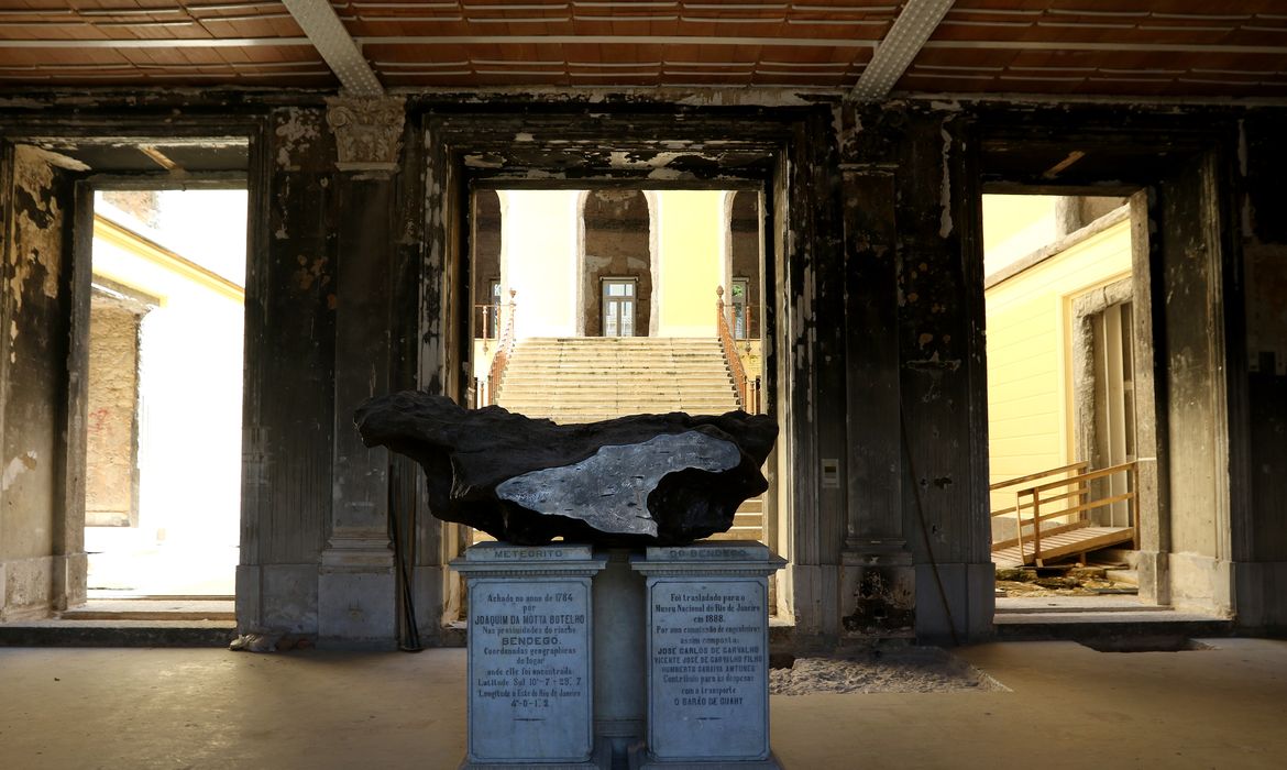 Rio de Janeiro (RJ), 01/09/2023 - Bloco 1 do edificio do Museu Nacional, parcialmente reconstruido após o incêndio em 2 de setembro de 2018, na Quinta da Boa Vista, zona norte da cidade. Foto:Tânia Rêgo/Agência Brasil