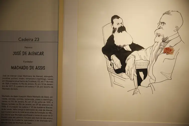 Rio de Janeiro - Exposição de caricaturas Patronos e Fundadores – 120 anos da Academia Brasileira de Letras, composta de 40 obras do artista Cássio Loredano (Fernando Frazão/Agência Brasil).