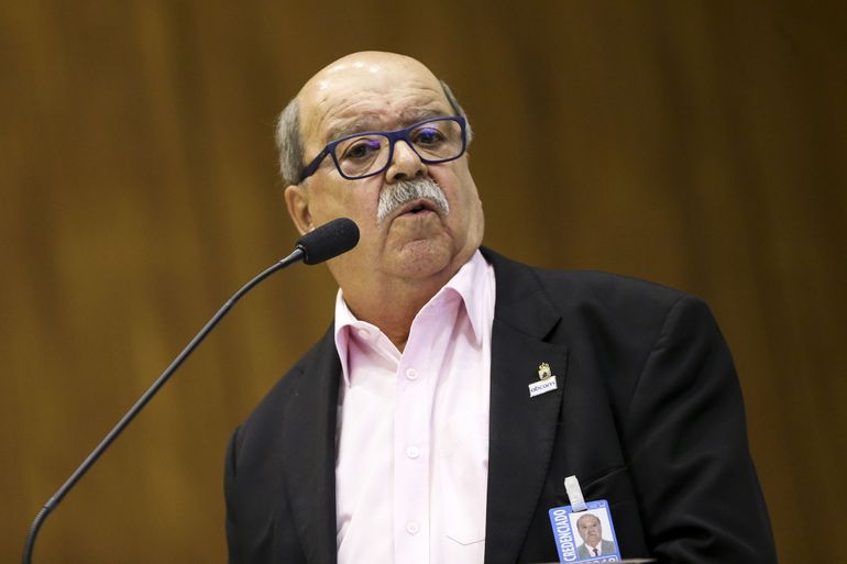 O presidente da Associação Brasileira doas Caminhoneiros (Abcam), José da Fonseca Lopes, durante audiência da comissão mista que analisa a Medida Provisória 832/2018.